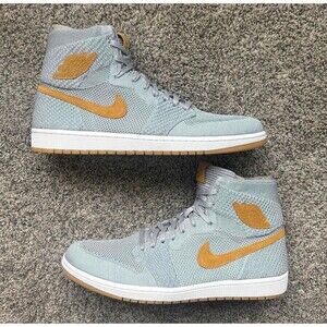Nike Air Jordan 1 Retro OG Flyknit High Wolf Grey Size 15 Men's